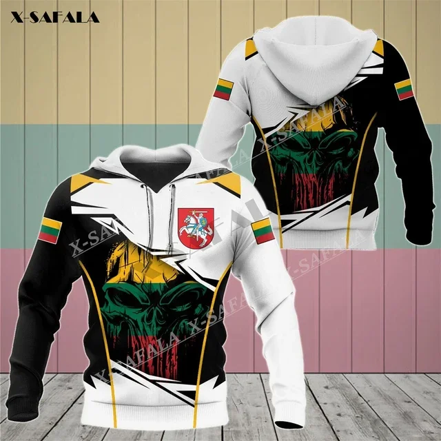 

New Lithuania Knight Flag 3D Print Hoodie Men Pullover Sweatshirt Hooded Jersey Tracksuits Outwear Coat