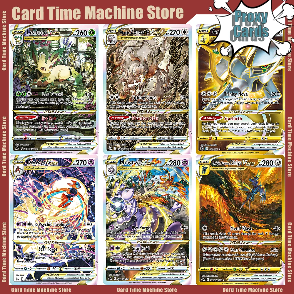 

pokemon Cards Proxy Brilliant Stars (BRS) Lost Origin (LOR) V-Star Set Rare Rainbow Silver Tempest (SIT) Hisuan Zoroark PKM PTCG