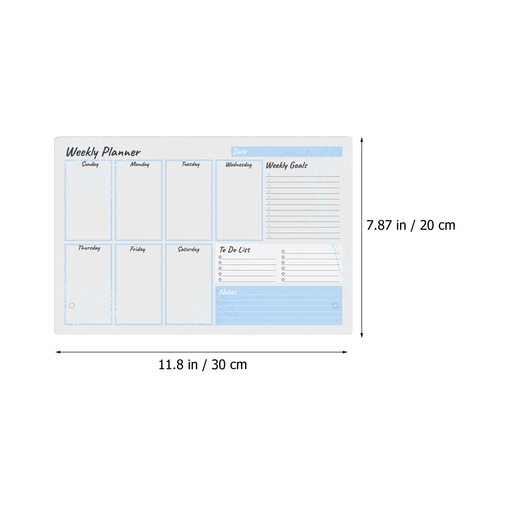 

1Set Acrylic Writing Board Desk Dry Erase Tabletop Whiteboard to Do List Planner Office Home Decorative Memo Note
