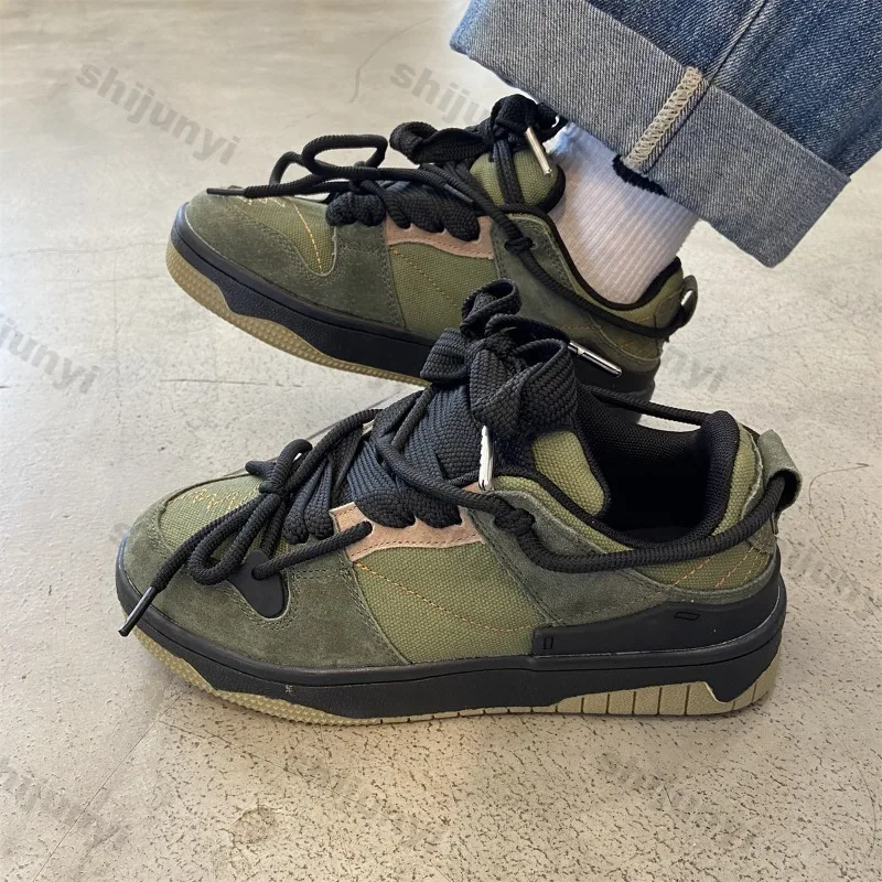 

Summer New Cross Tied Hard Wearing Platform Sneakers Fashion Couples Men Women Casual Flats Comfortable Non Slip Vulcanize Shoes