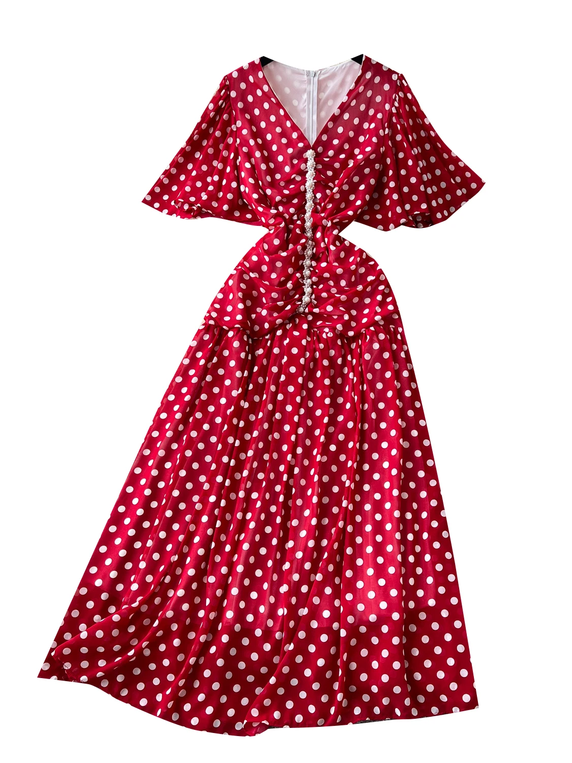 V-ne T Dr da donna estivo con pizzo Sves e abbellimenti di diamanti a vita alta A-line Midi Dr Ele Beau