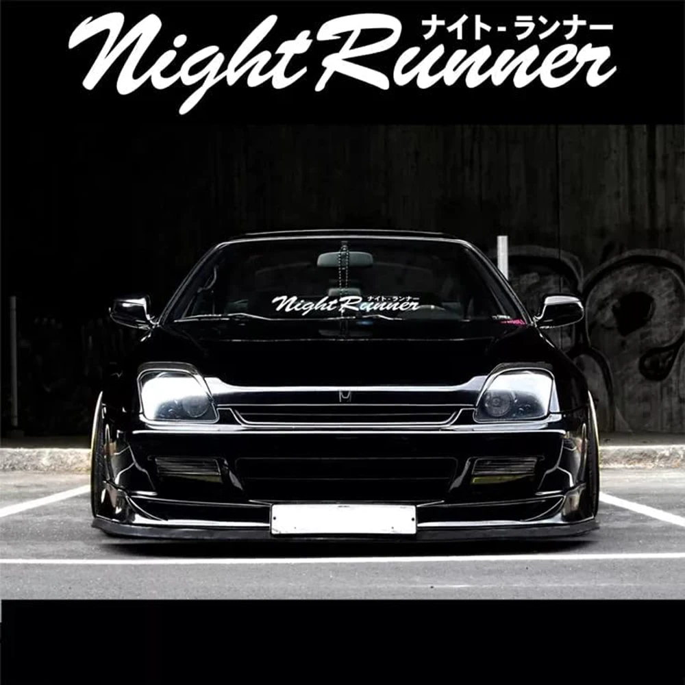 Night Runner JDM Car Sticker Decal Windshield Window Bumper Funny Quote Auto Vehicle Vinyl Decor