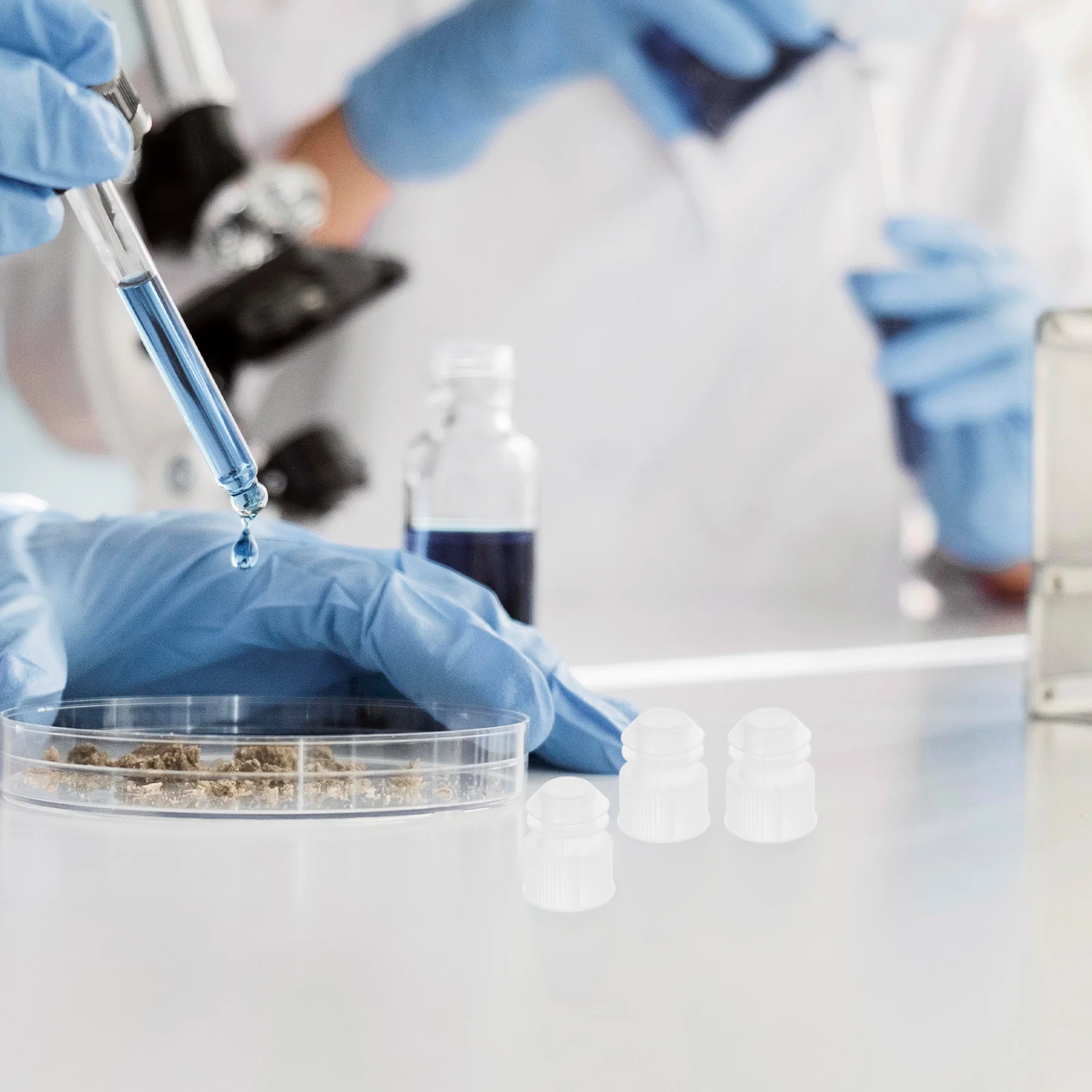 

100 Pcs Test Tube Cover Home Stopper Cork Glass Bottle Laboratory Stoppers Plastic Solid Tapered