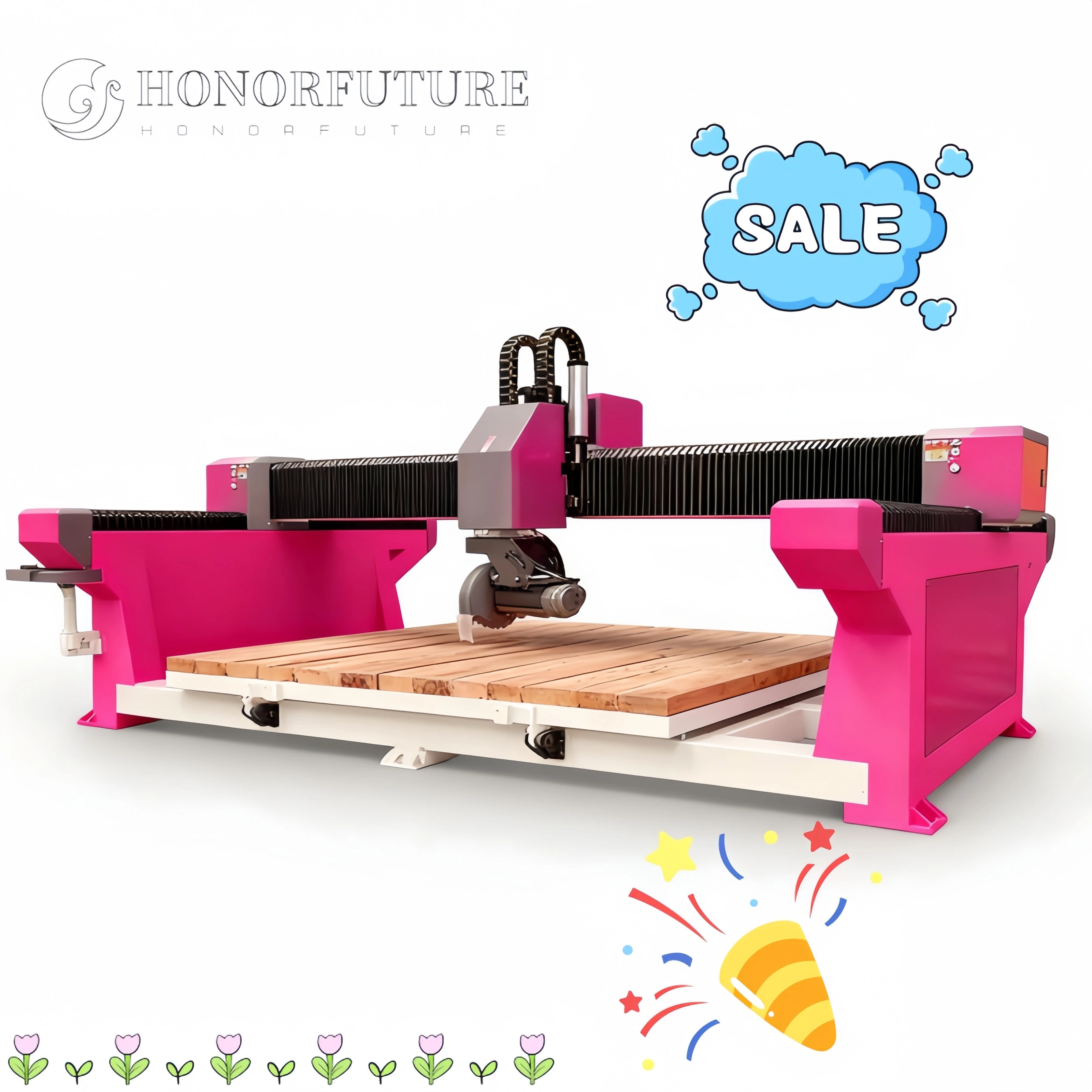 5 محور CNC جسر المنشار 3200*2000 مللي متر الكوارتز آلة قطع الرخام للجرانيت عالية الجودة الثقيلة 3220 آلات عمل الحجر #1