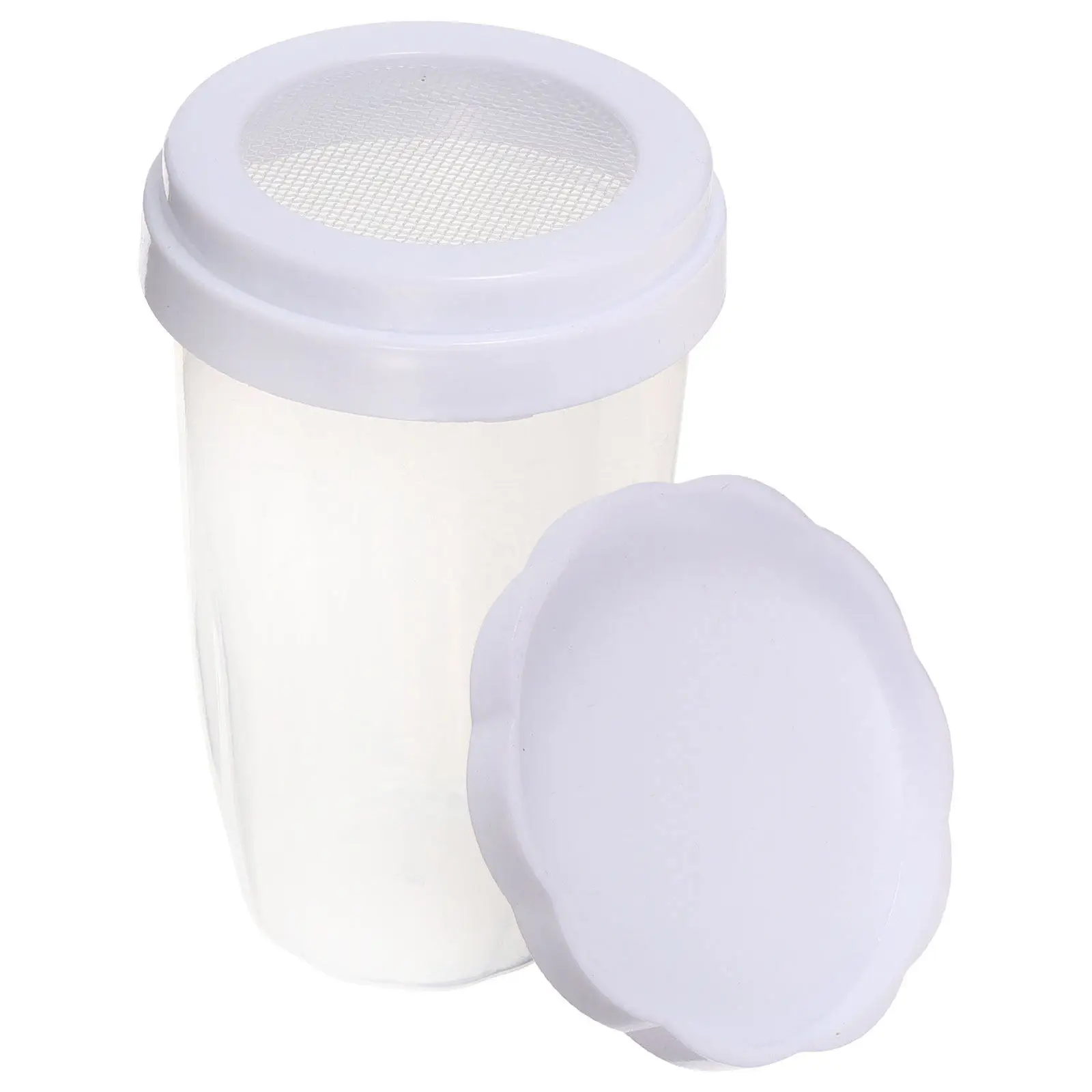Powder Shaker Duster Fine Mesh Reusable PP Material for Flour Sugar Cocoa Baking Kitchen Tool Powdered Sugar Shaker Duster