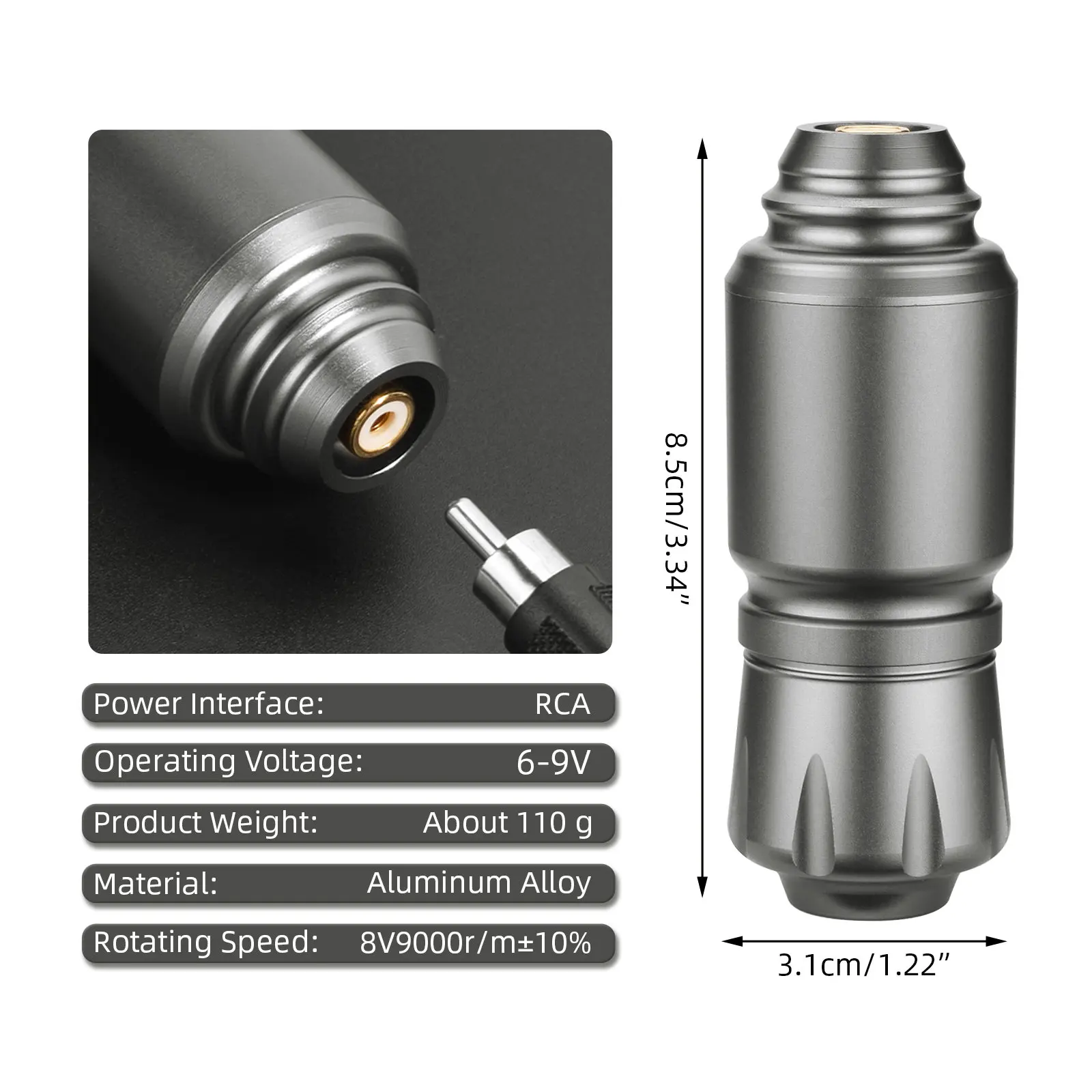 Atomus Professional Rotary Tattoo Pen Quiet Tattoo Cartridge Needle Gun Machine Supply Permanent Makeup Eyeliner for Tattoo Body