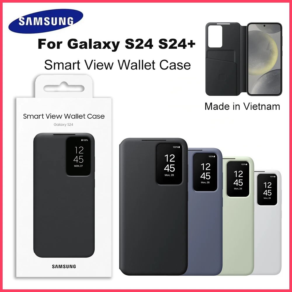 

Оригинальный чехол для смартфона Samsung Galaxy S24 S24+ S24 Plus Smart View Wallet EF-ZS921 EF-ZS926