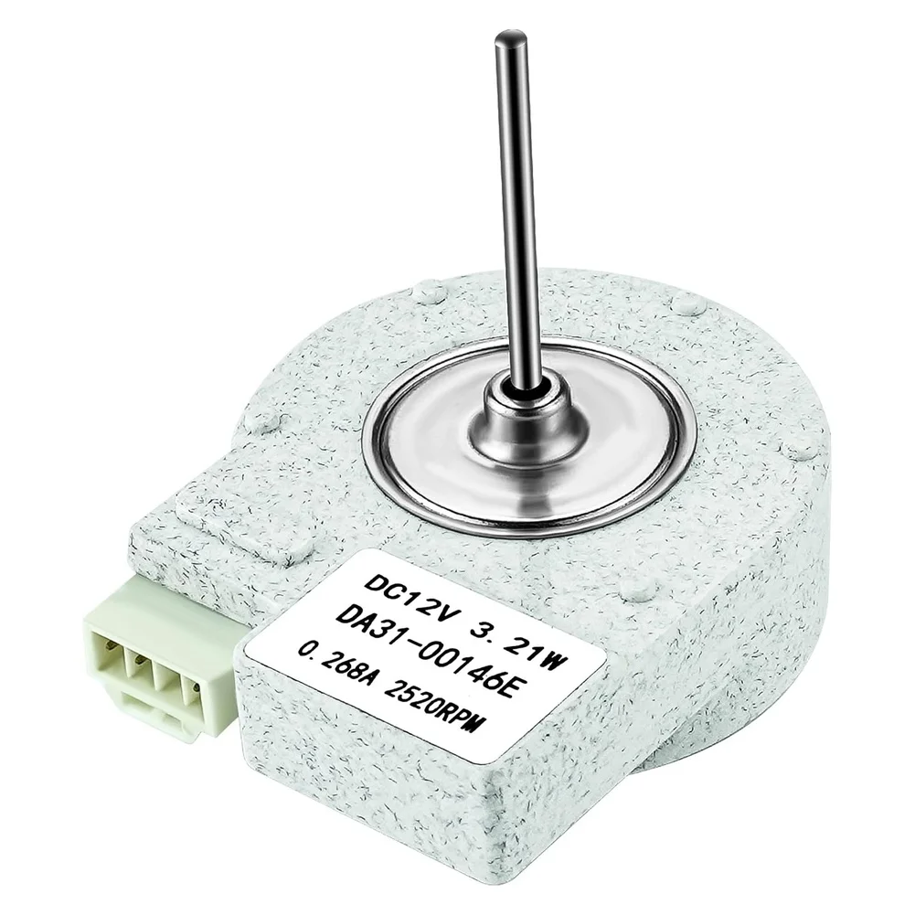 Brushless DC Refrigerator Evaporator Motor DA31-00146E 12V Compatible with OEM Mounting and Electrical Interface