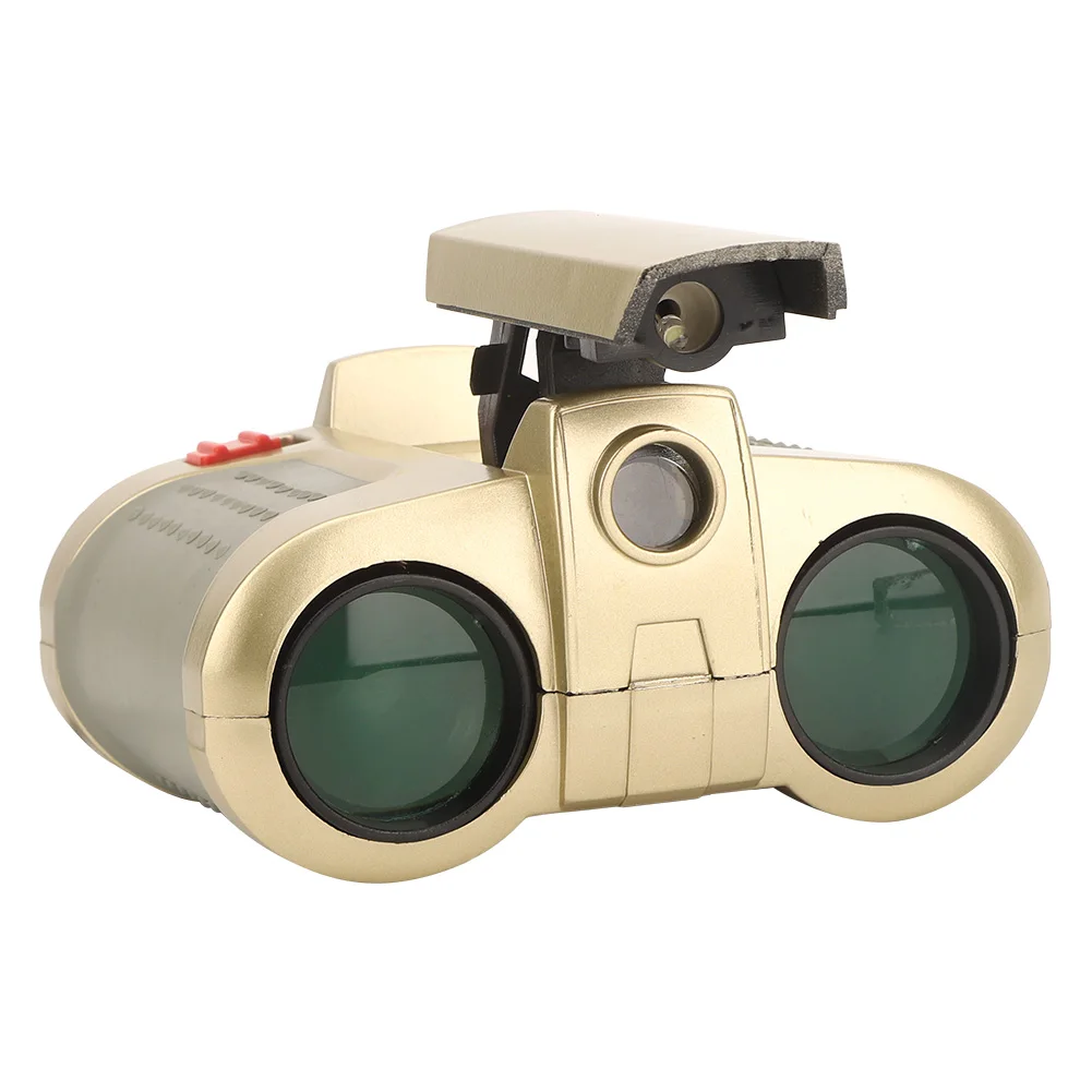 4X30 Binocular Telescope Popup Type Children Telescope Focusing Night Vision Telescope Green Film Magnifier Toy