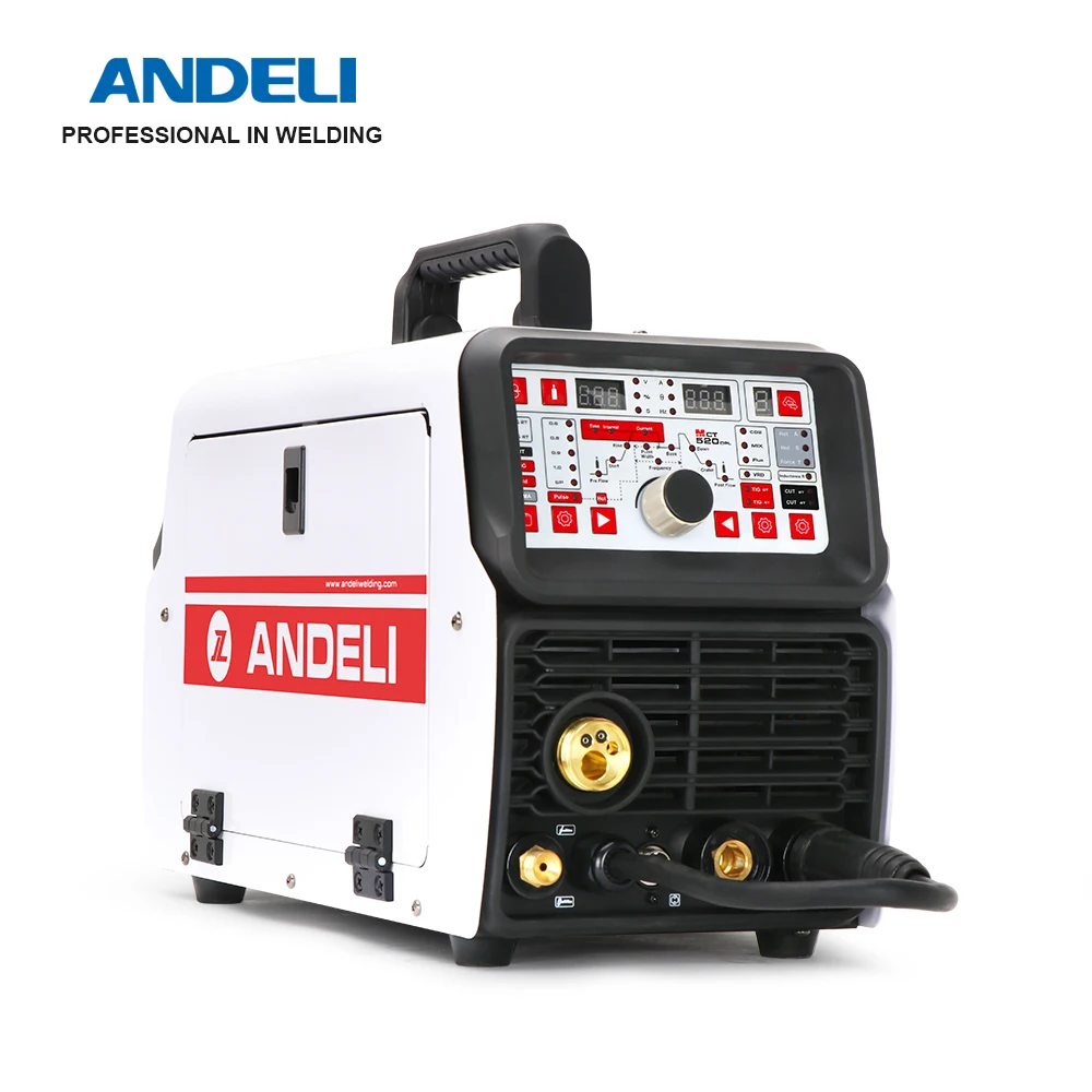 ANDELI 220V MCT-520DPL MIG Welding Machine Hot Sale MIG TIG MMA CUT Pulse Cold Clean 5 in 1 TIG Welding Machine TIG Welder