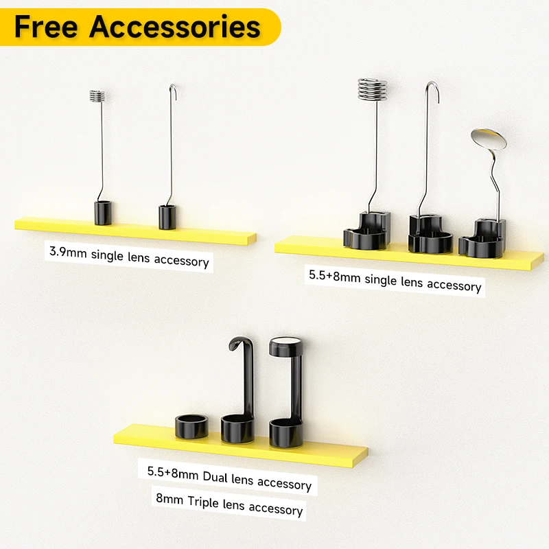 كاميرا المنظار بشاشة IPS مقاس 2.8 بوصة 720P IP67 1-15 متر كابل صلب كاميرا فحص Borescope الصناعية للأنابيب 2600 مللي أمبير في الساعة #6