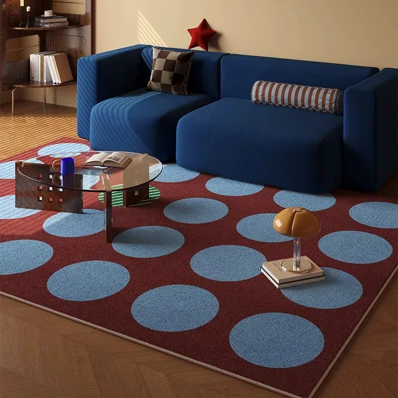 Living Room Carpet Stain-resistant Wear-resistant Floor Mat Retro Geometric Pattern Rug Large Area Home Decoration Rugs Alfombra