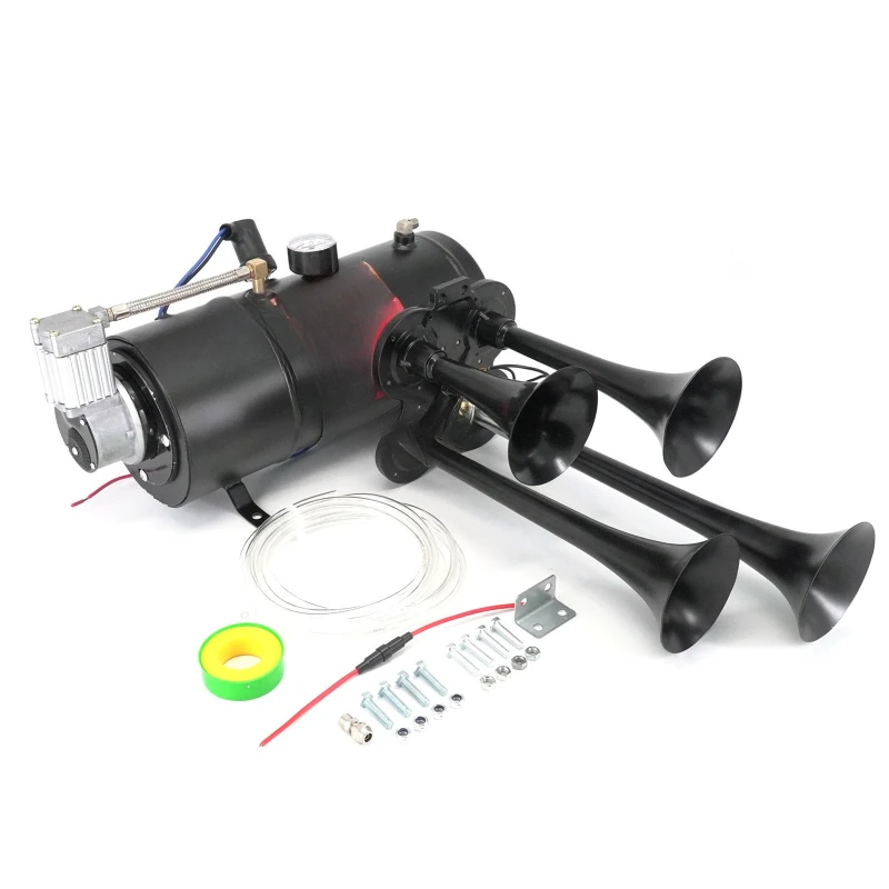 

12V super loud air pump cylinder, car truck train sound horn super power