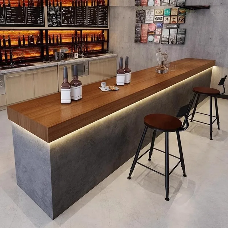 Vintage industrial style brown tavern wine paint catering milk tea shop checkout page reception