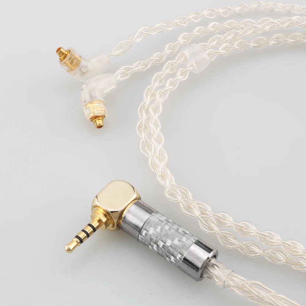 

8 Core 99% Pure Silver HiFi Earphone Upgrade Cable 2.5mm 3.5mm 4.4mm for Etymotic ER4SR ER4XR ER3XR ER3SE ER2XR ER2SE
