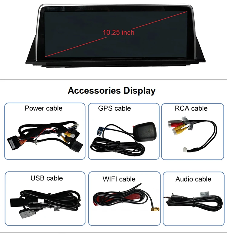 10.25 Inch Vertical Touch Screen Android 13 GPS Autoradio Multimedia For BMW F10 F11 5 Series CIC NBT System Carplay