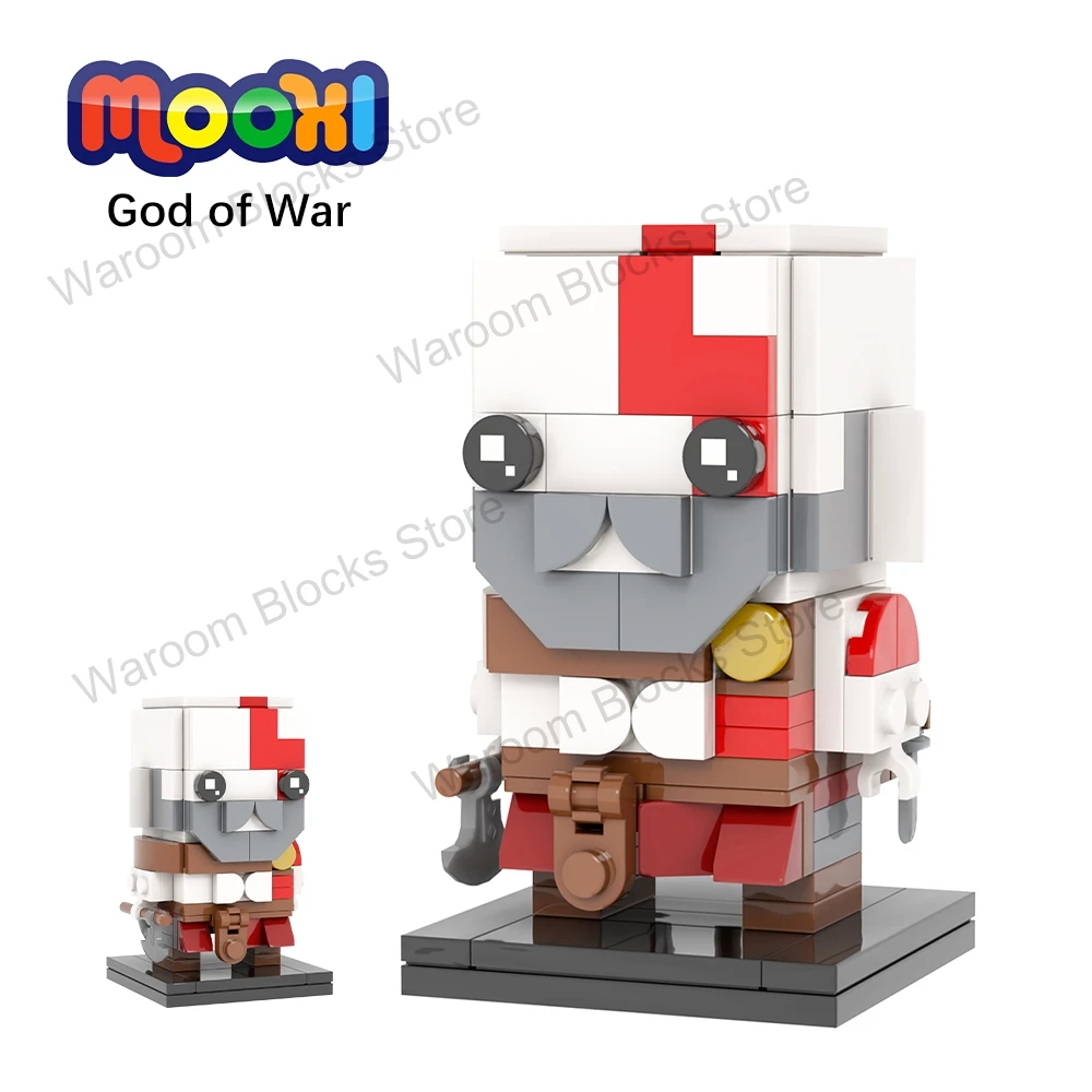 MOC God Of War Brick Game Figure The Greek Myths Head Compatible Building Blocks Toys For Children Adult Friends Gift Decoration