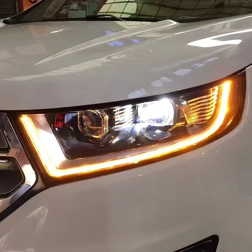 

Upgrade High Quality 2 Projector Lens Tool Car Accessories Car Front Lamps For Ford Edge 2015-2019 LED front near lamp far lamp