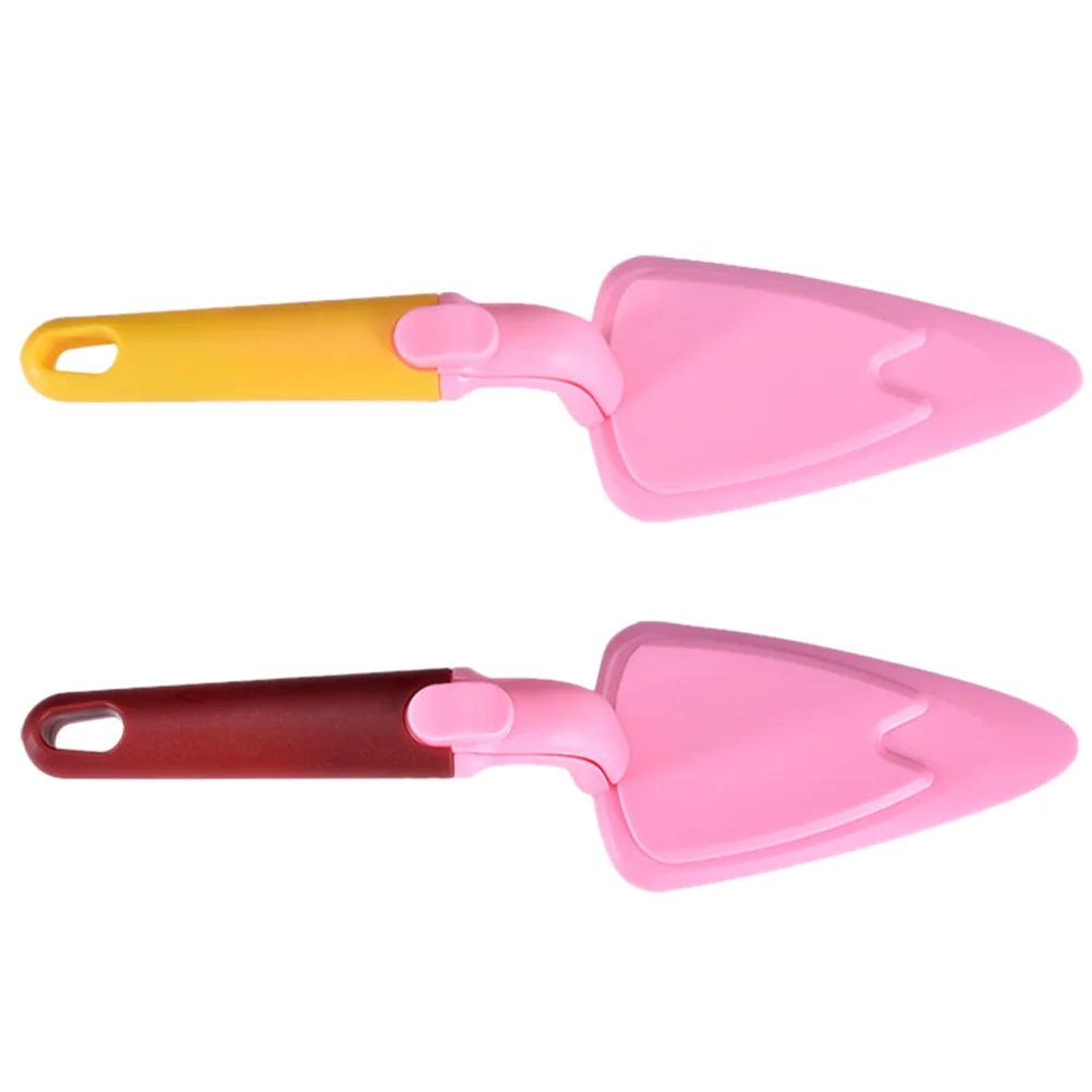 

2 Pcs Pizza Shovel Detachable Cake Shovels Multipurpose Bread Cutters Safe ABS Material Telescopic Double Design Easy Unload