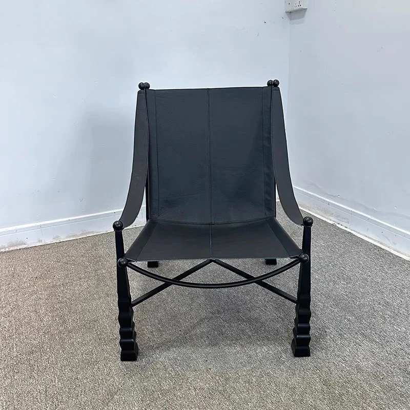 سرج جلد قاعة المعرض المنزلية كرسي الصيد الترفيهي الهرم الإبداعي كرسي واحد