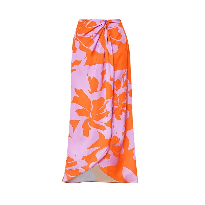 2025 2Pc High Quality One Piece Swimsuit Floral Ruffle Print Bathing Suit Push Up Swimwear Floral Shoulder Summer Beachwear