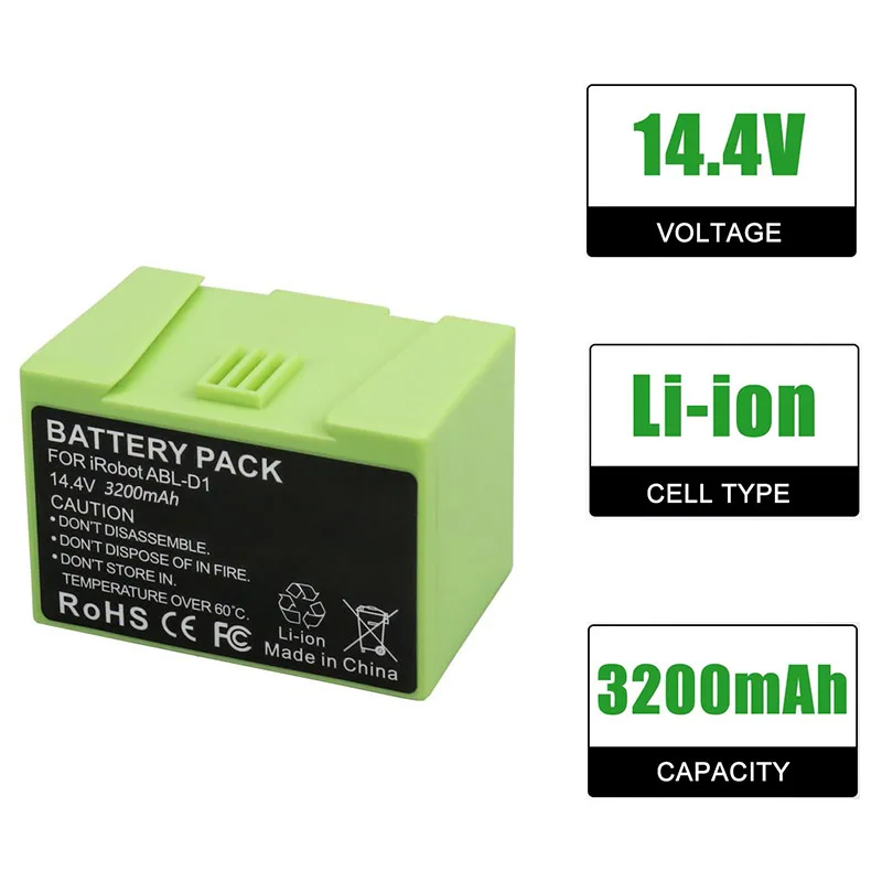 iRobot Roomba i7 14.4V 3200mAh lithium battery  For iRobot Roomba vacuum cleaner E series/ i series Cleaning robot battery 14.4v