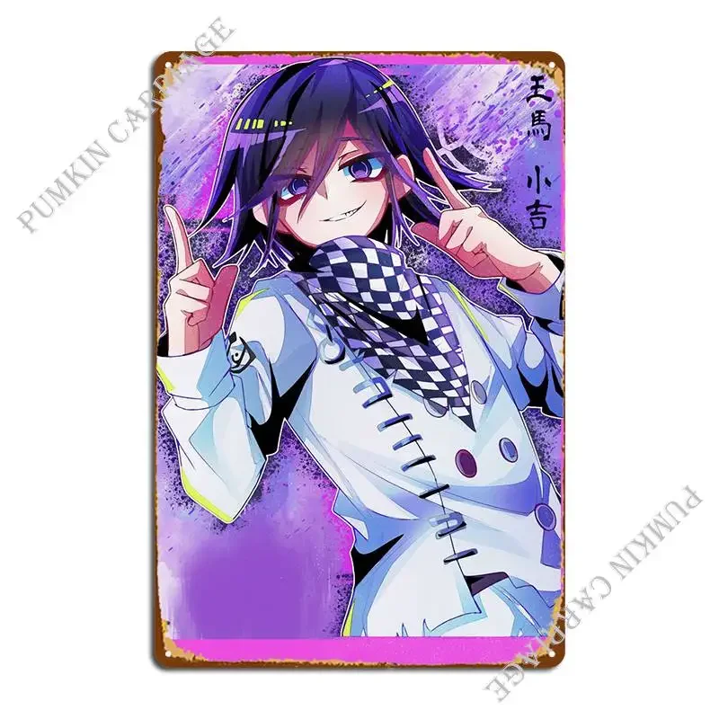 Kokichi Oma Danganronpa Metal Sign Living Room Home Garage Mural Tin Sign Poster