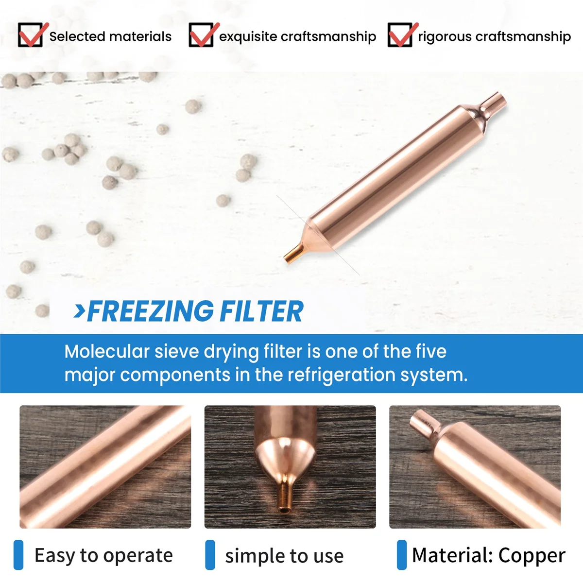 10 Filter pendingin 115x18mm Aksesori pengering Filter kulkas