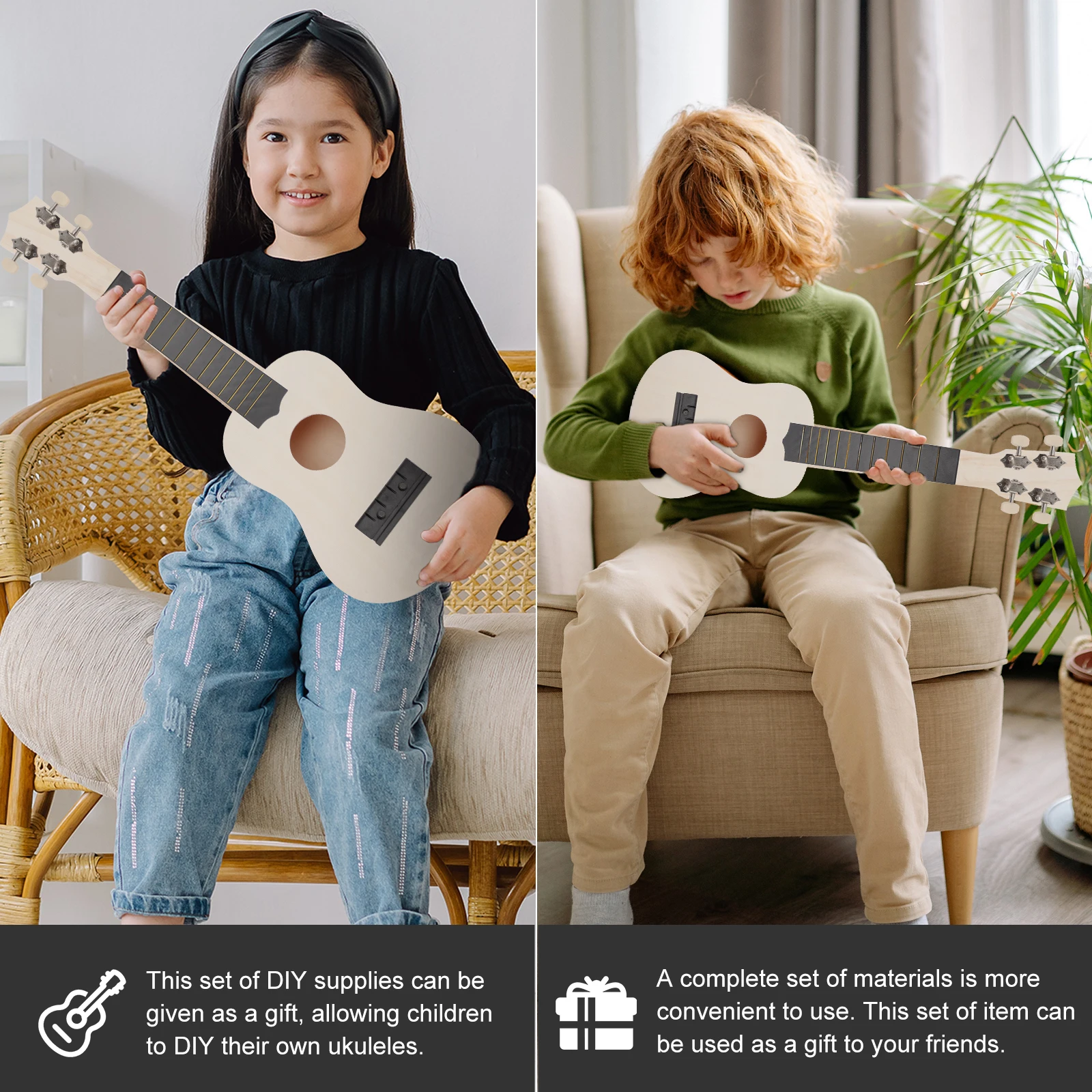 

Kids Musical Instruments Ukulele Accessories Mini for Classical Guitar Toy Kit Student