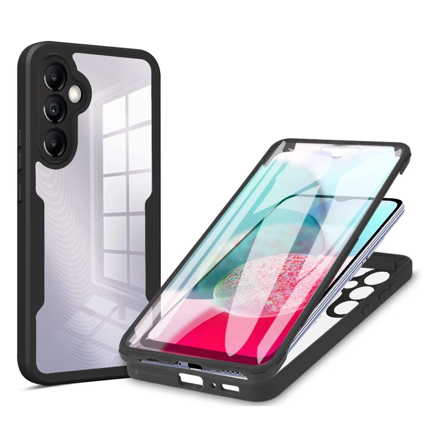 360 Full Body Screen Protector Transparent Case for Samsung Galaxy A82 A73 A72 A71 A55 A54 A53 A52 A51 A35 A34 A33 A32 A30 5G 4G