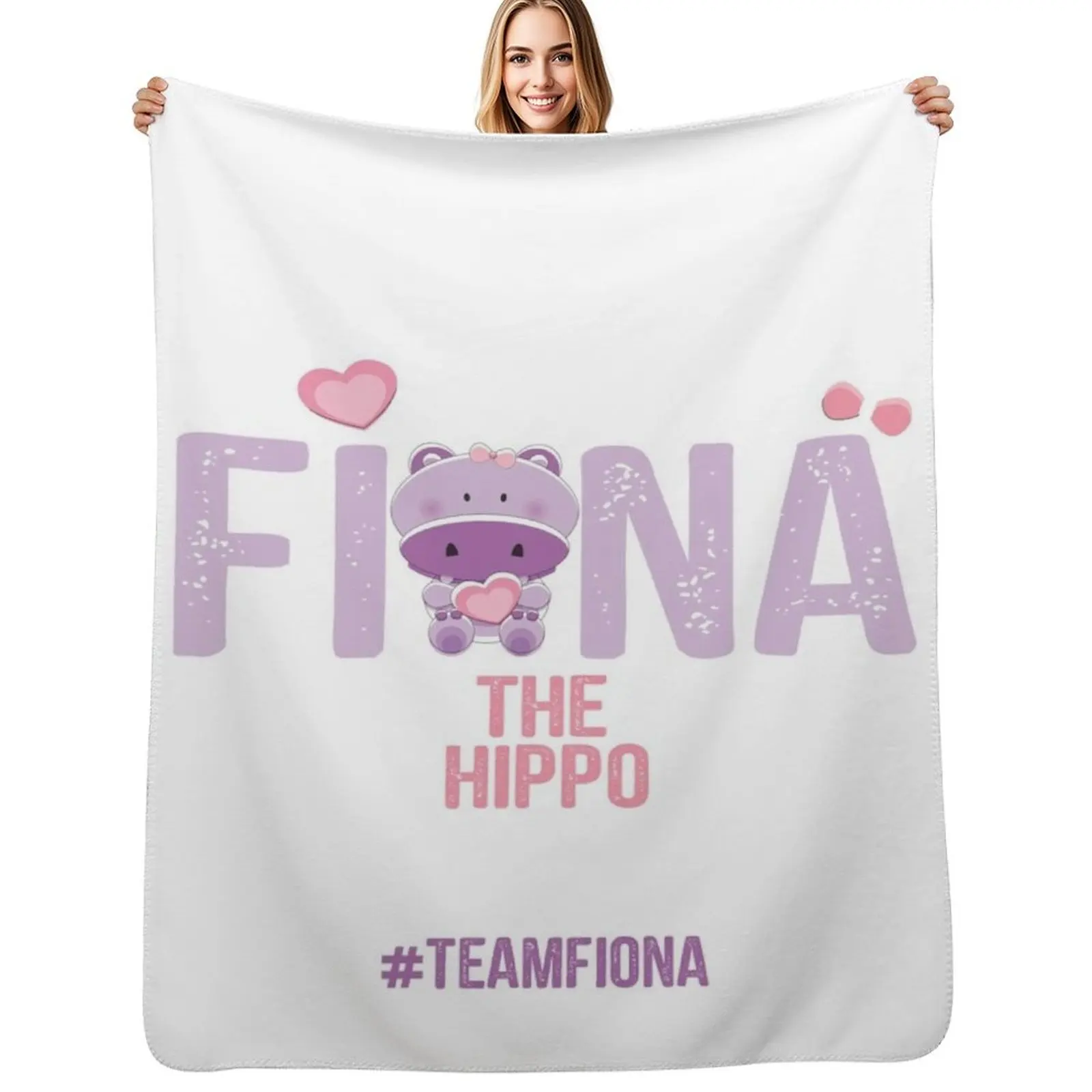 

Fiona The Hippo Team Fiona Gift Throw Blanket Fuzzy Plush Throw Blanket for Sofa Chair