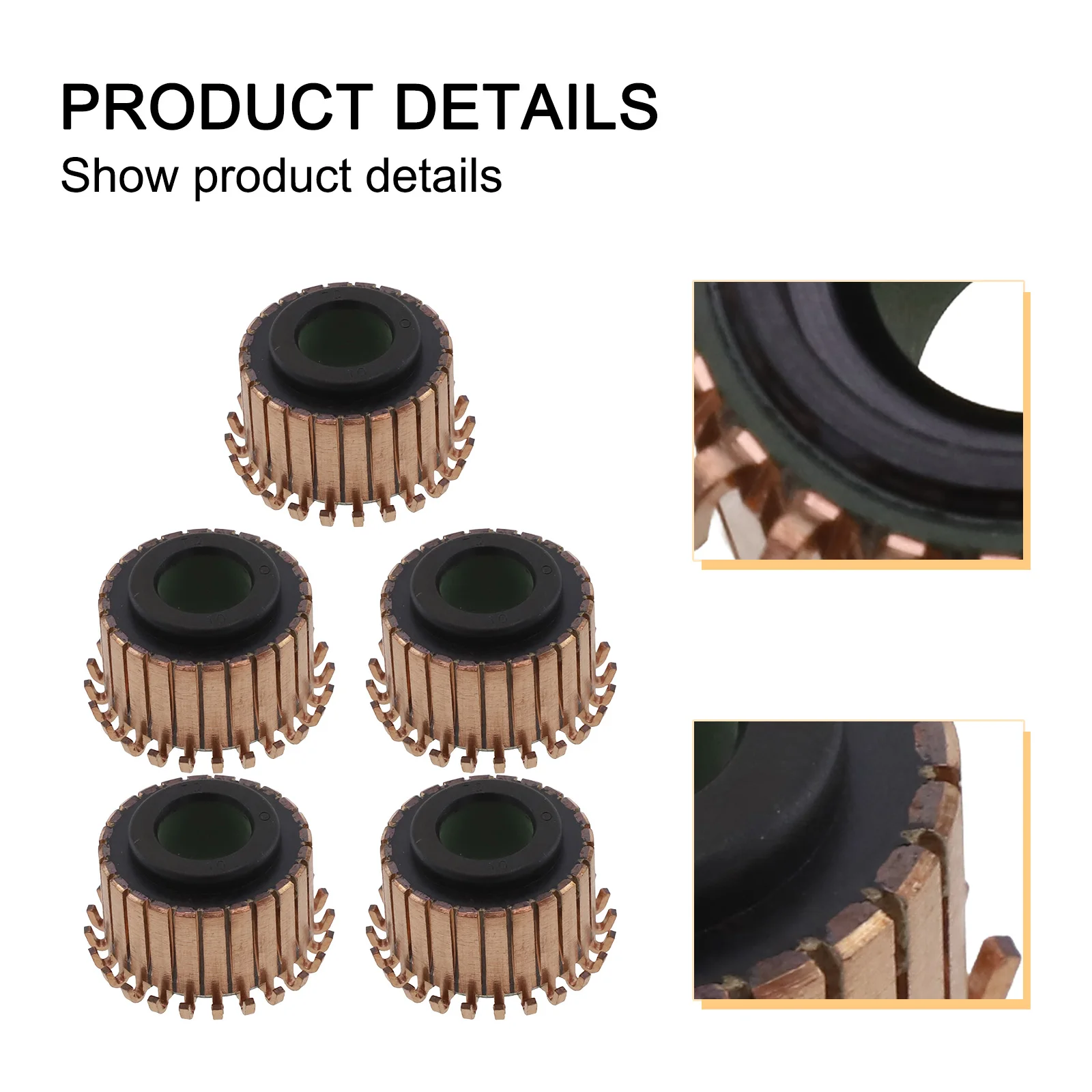 Improve Motor Performance with Copper Hook Type Commutator High Rotations Long Lasting 24 Teeth 23 2x10x14 7(17 2)mm