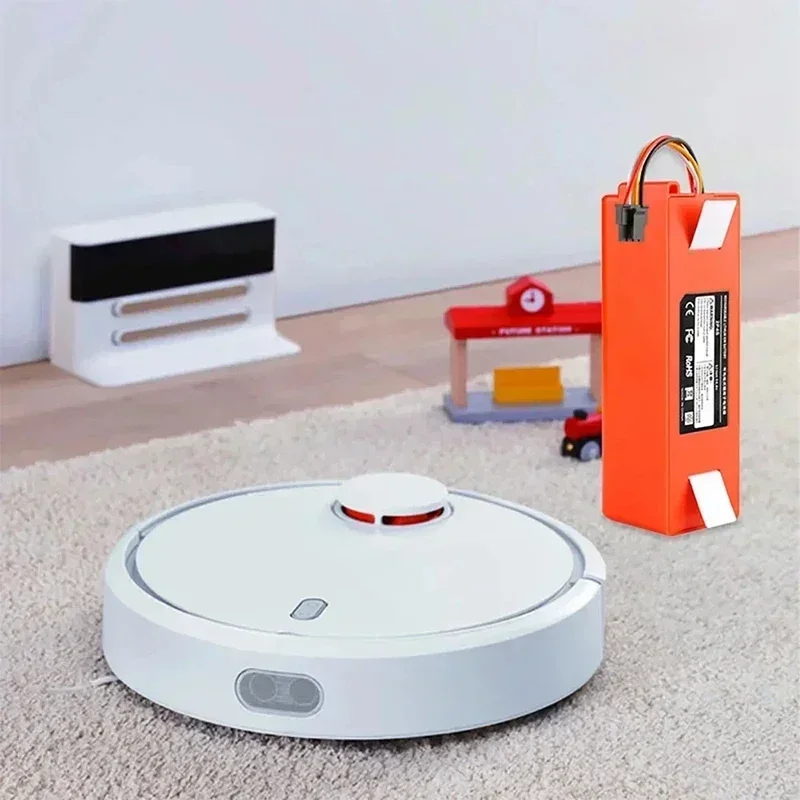 Batería de repuesto para aspiradora robótica, 14,4 V, 5200-12800mAh, para Xiaomi Roborock S55 S60 S65 S50 S51 S5 MAX S6, piezas