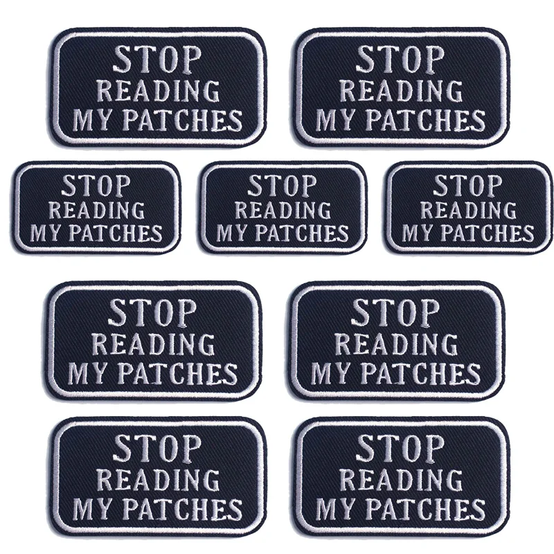 10PCS Punk/Letter Iron On Patches For Clothing Thermoadhesive Patch Letter Slogan Embroidery Patch On Clothes Jackets Hats DIY