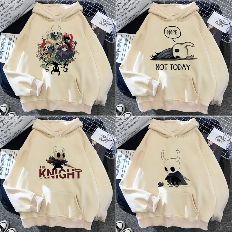 

Hollow Knight Hoodies Anime Winter Long Sleeve Pullover Y2k Aesthetic Oversized Hooded Sweatshirt Hip Hop Warm Clothing Tops
