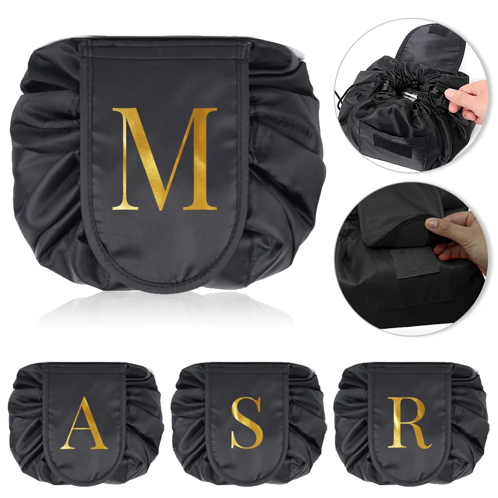 

Lazy Makeup Bag Letter Printing Series Travel Large Capacity Cosmetic Case Lipstick Organizer Bags Portable Beauty Case