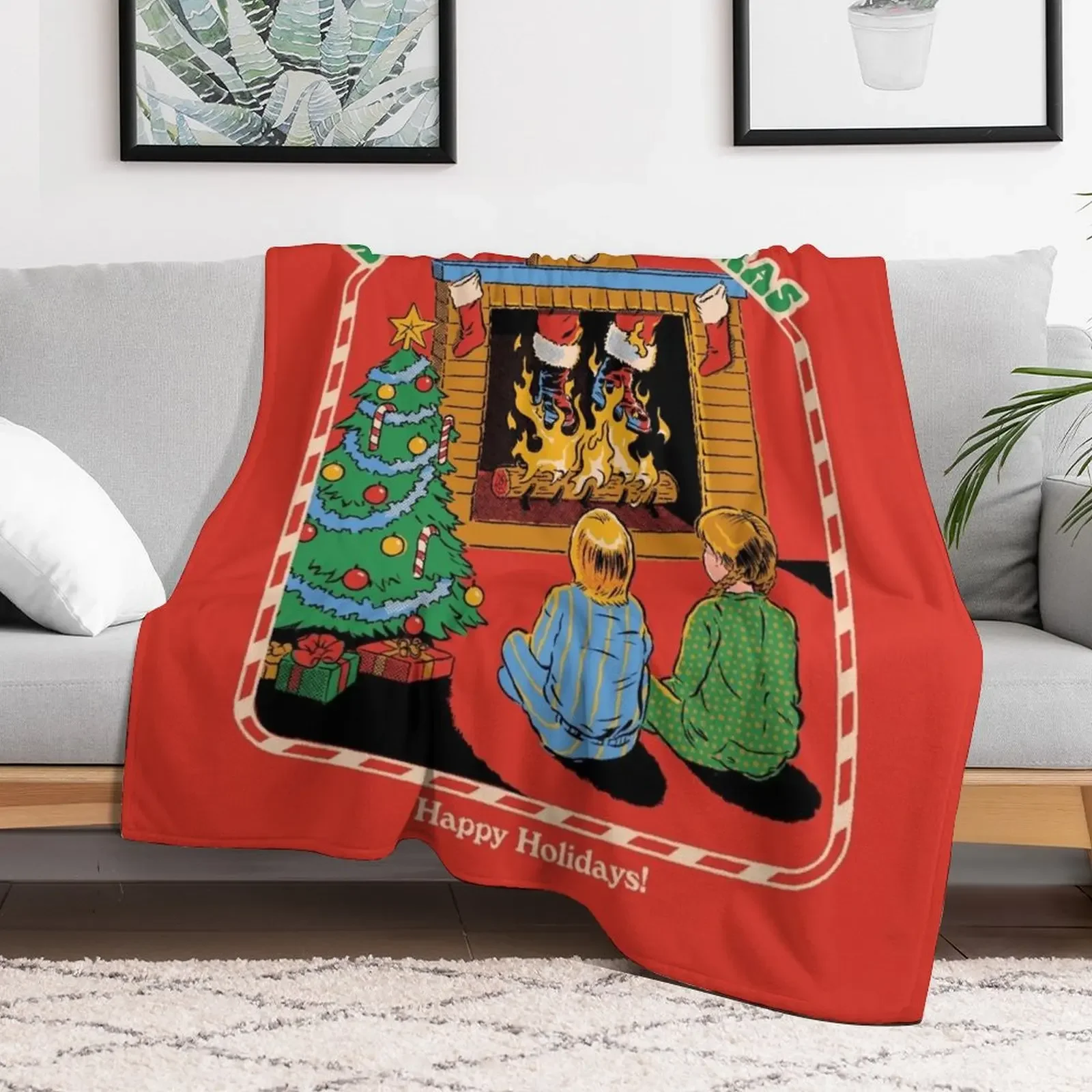 Smells Like Christmas Throw Blanket Stylish Decor Blanket Gift for Friends Roommate