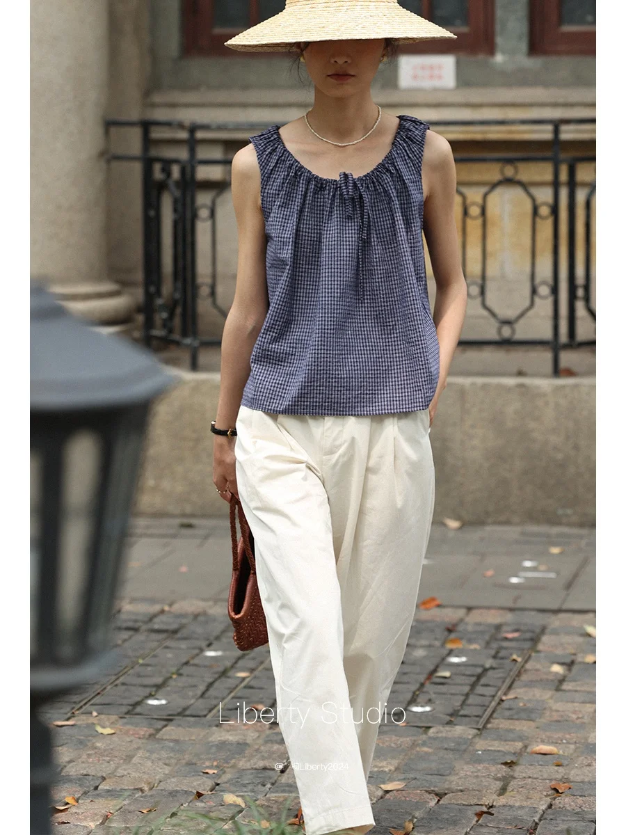 

Женские летние повседневные брюки свободного кроя цвета хаки, прямые, длиной до щиколотки, для повседневной носки, новинка