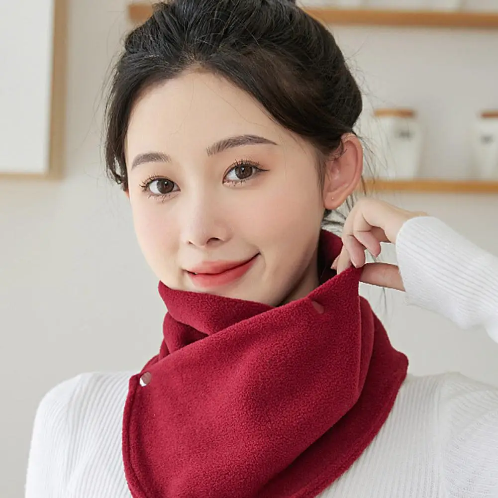 New Winter Plush Scarf Soft Warm Neck Cover Plush Double Layer Neckerchief Outdoor Windproof Neck Protector Neck Warmer