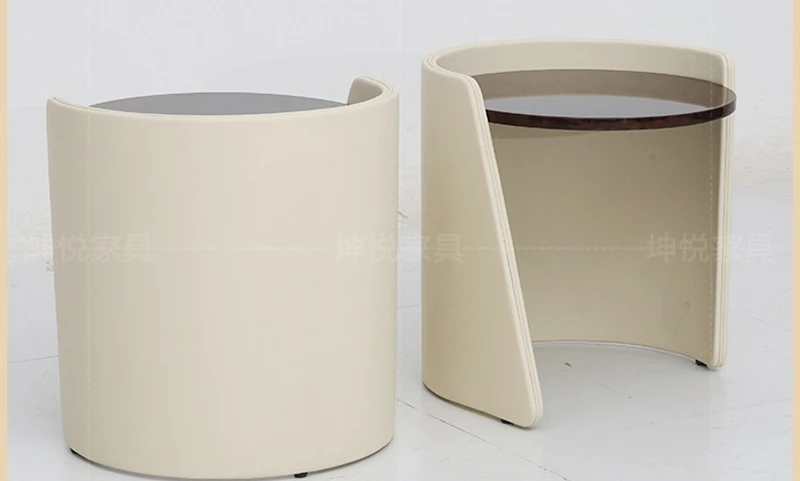 

Italian Minimalist Imported Leather Coffee Table Private House Living Room