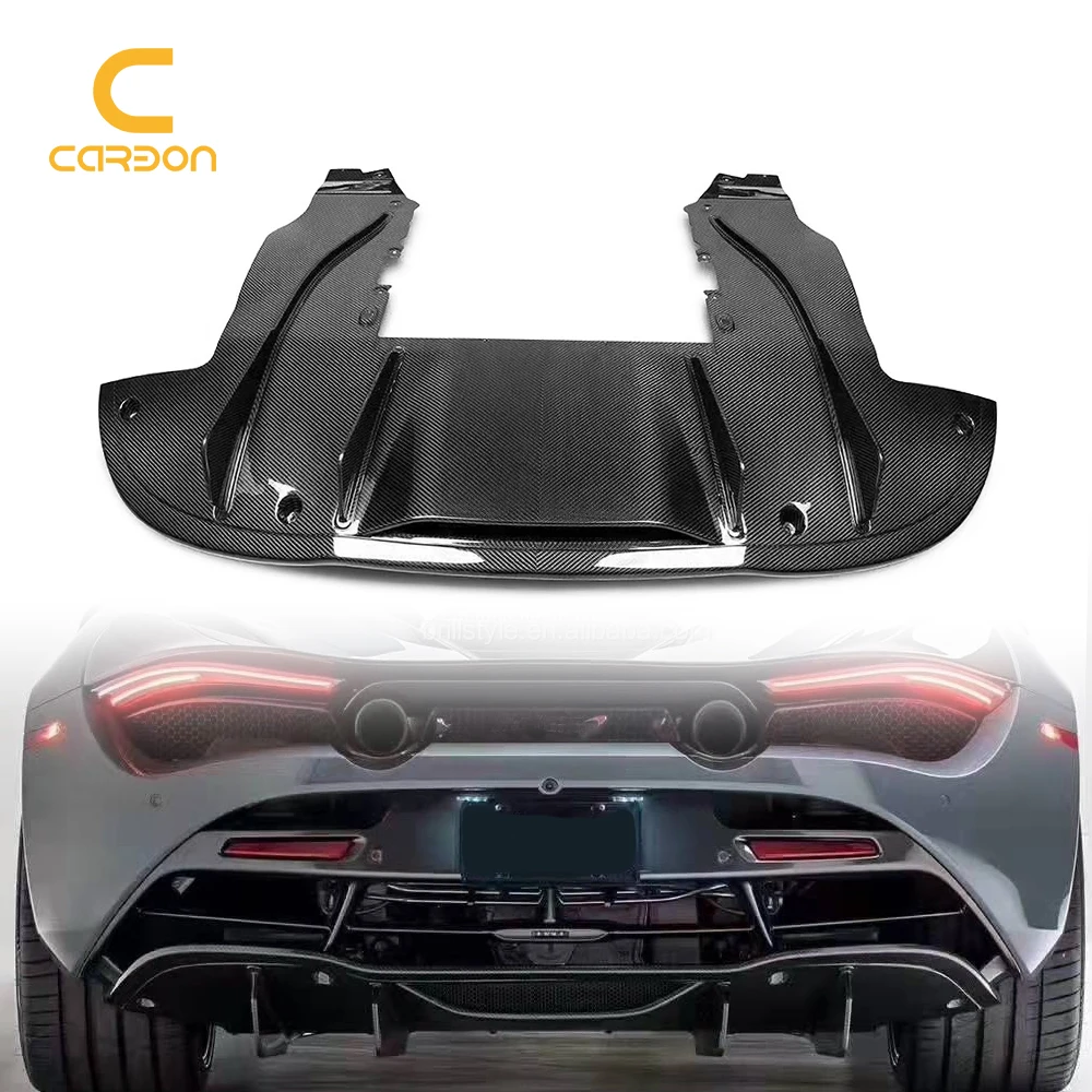 Carbon Fiber V Style Rear Spoiler Lip Wing For Mclaren 720s