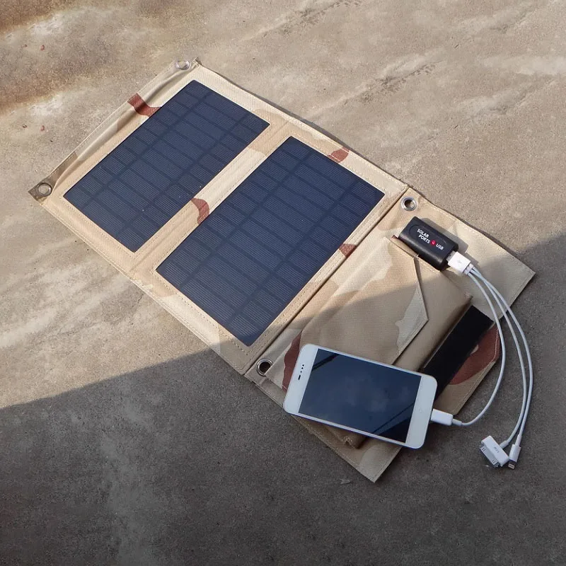 7 Вт складная солнечная панель портативное сверхлегкое водонепроницаемое складное солнечное зарядное устройство для кемпинга на открытом воздухе зарядка мобильного телефона