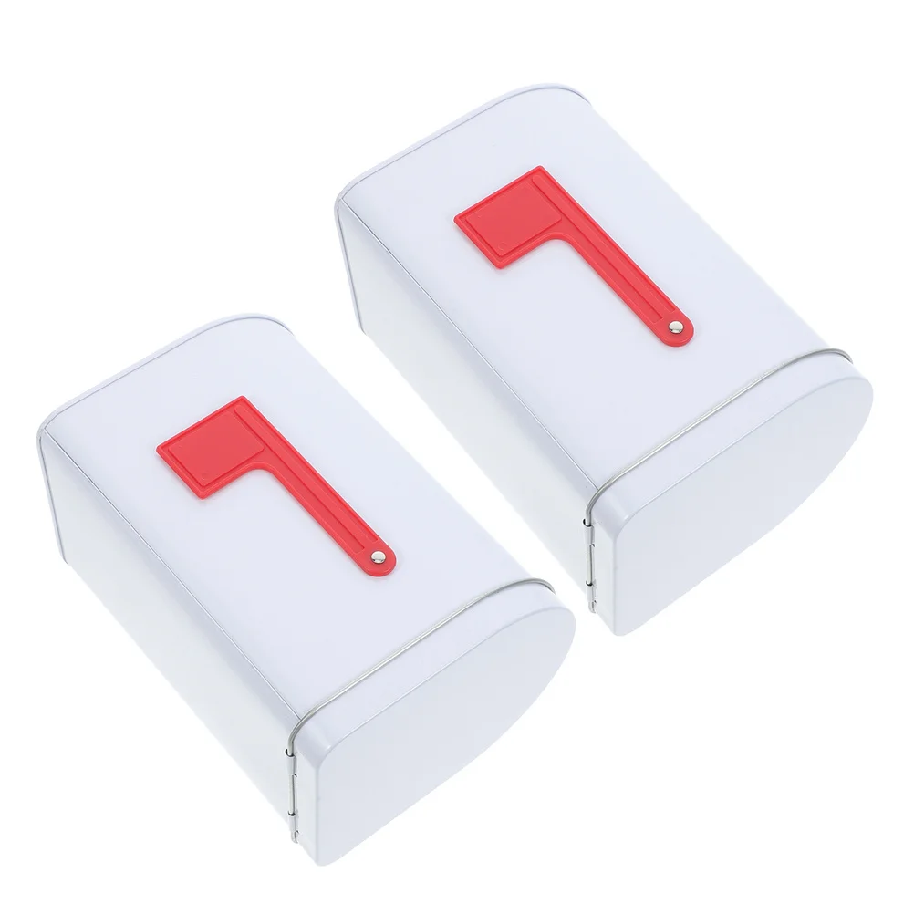 2 قطعة صندوق بريد صفيح ريترو صندوق تخزين معدني منظم رسائل عتيق ديكور مكتب جدار جبل لتقوم بها بنفسك هدية عيد الحب