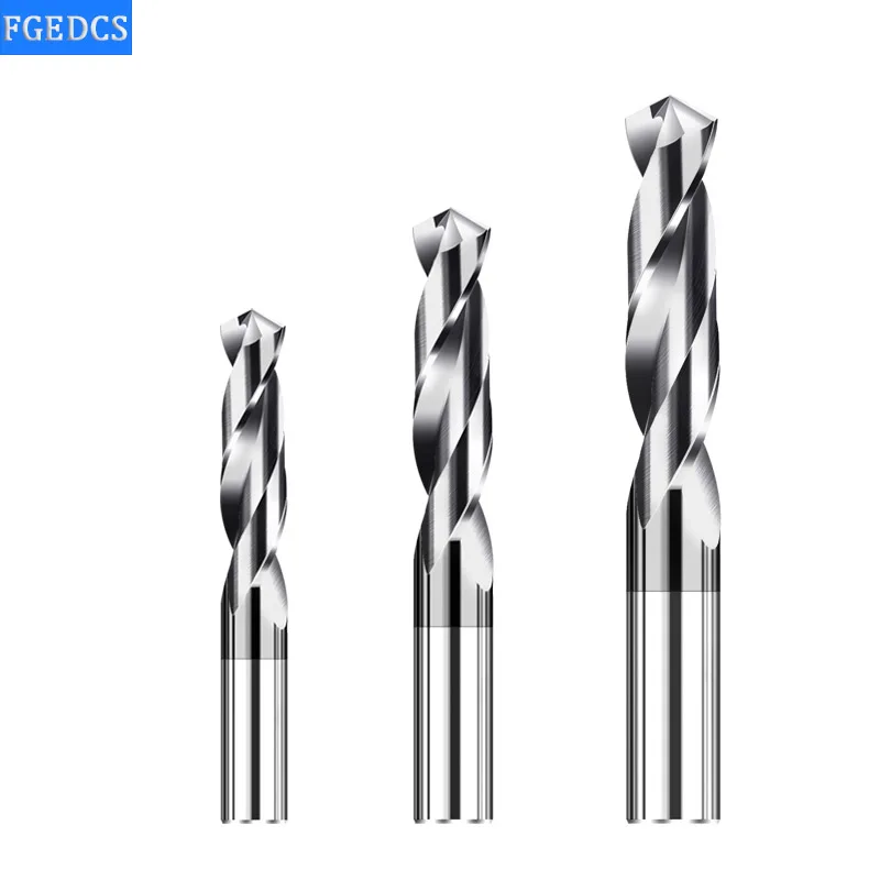 Solid Tungsten Carbide Drill Bits CNC Carbide Twist Drill Bit 1.0-20mm Metalworking Bit For Stainless Steel Milling Cutter Tools