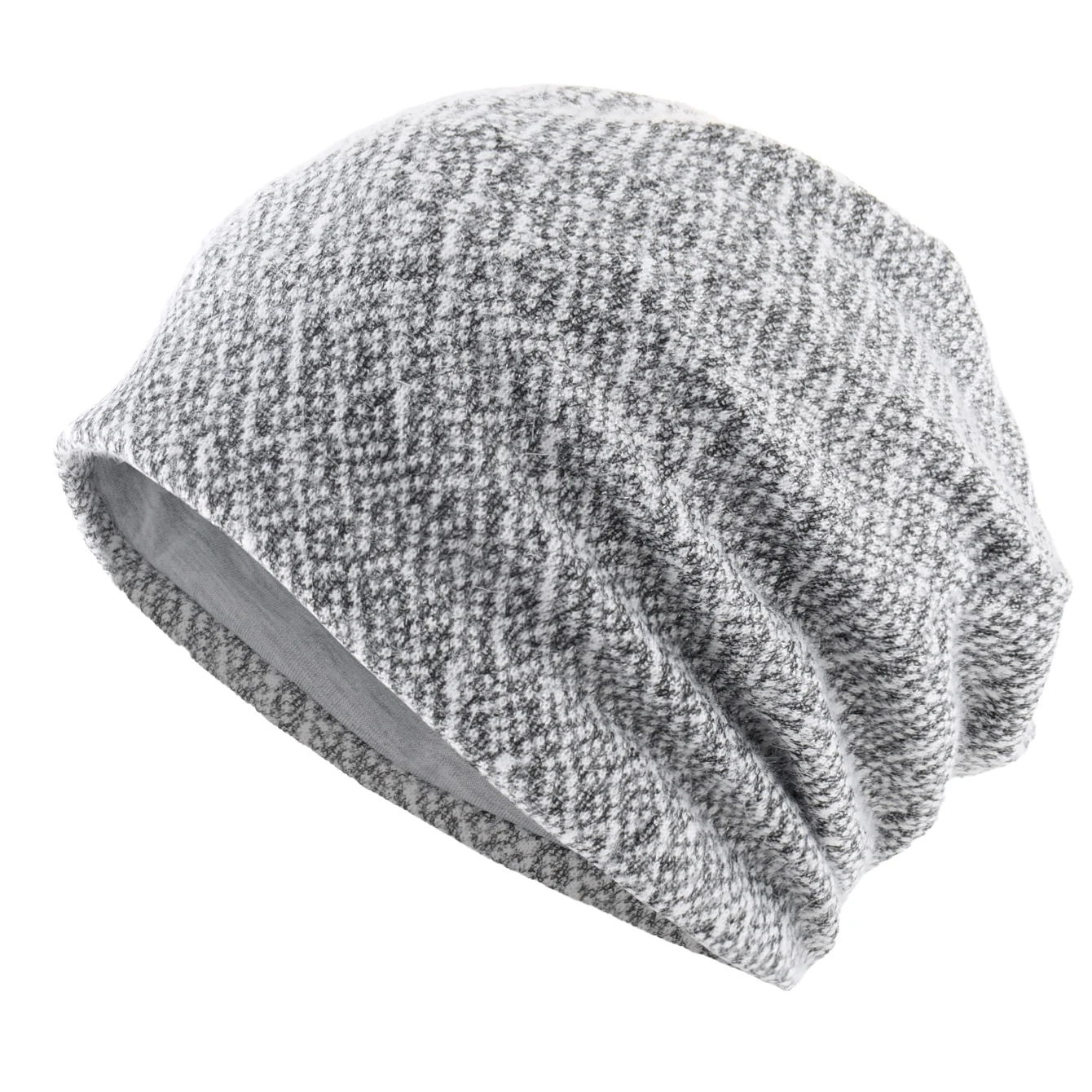 Silver Thread Mixed Color Knit Slouchy Beanie Women Soft Warm Elastic Breathable Bonnet Cap Autumn Winter Daily Outdoor Headwear