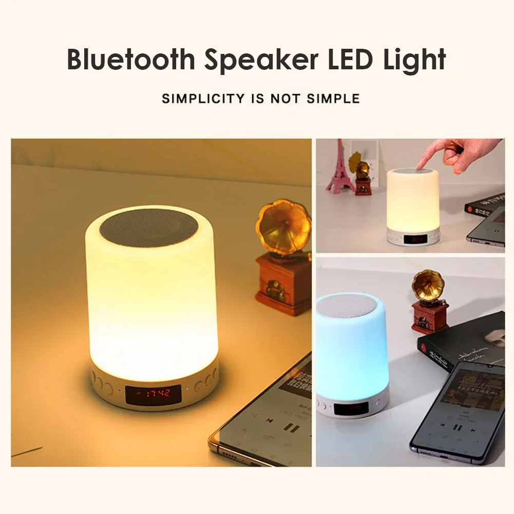 Bluetooth speaker portable wireless speaker, LED night light player, RGB touch light, color desk lamp, free shipping for bedroom