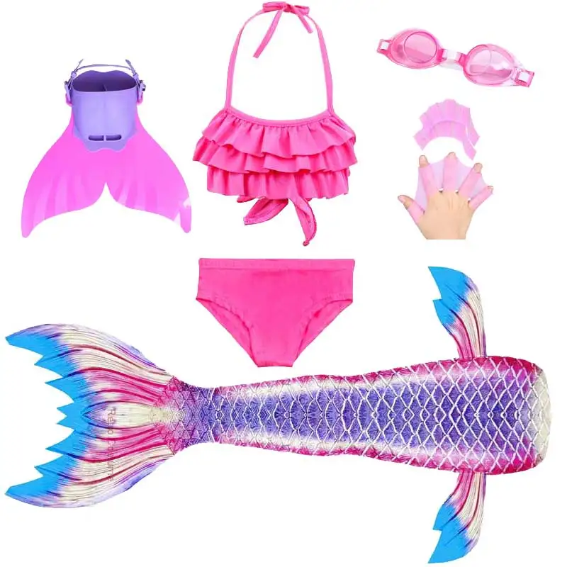 Princess The Mermaid Tail For Swimming Cosplay Costume Girls Bikini Mermaid Tail Swimsuit Beach Clothes