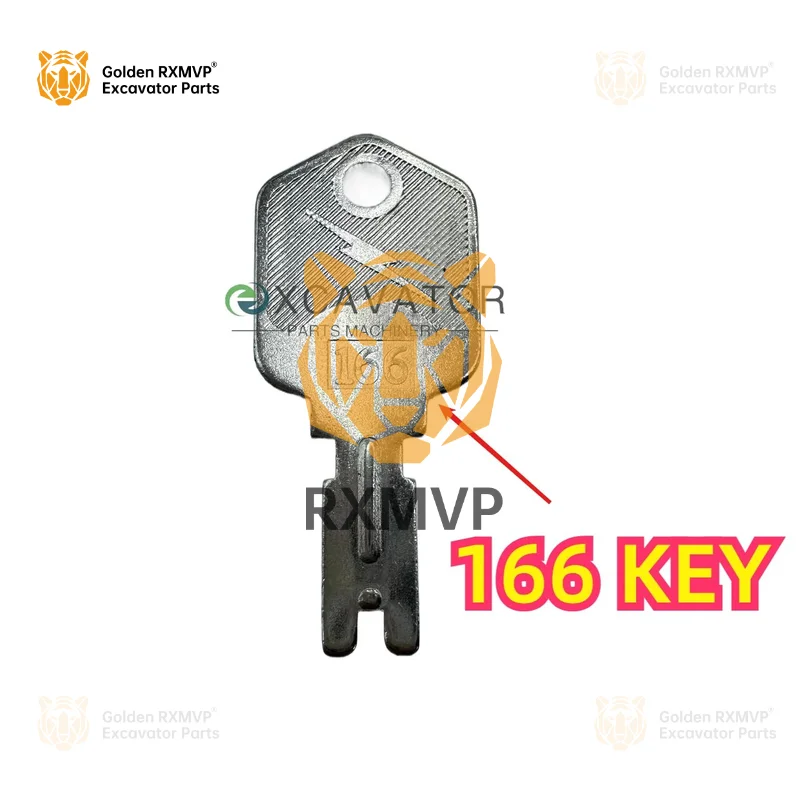 For 1x 166 Forklift Key Pollak Clark Yale Hyster Komatsu Mustang Gradall Gehl Daewoo Doosan A214062 5133504