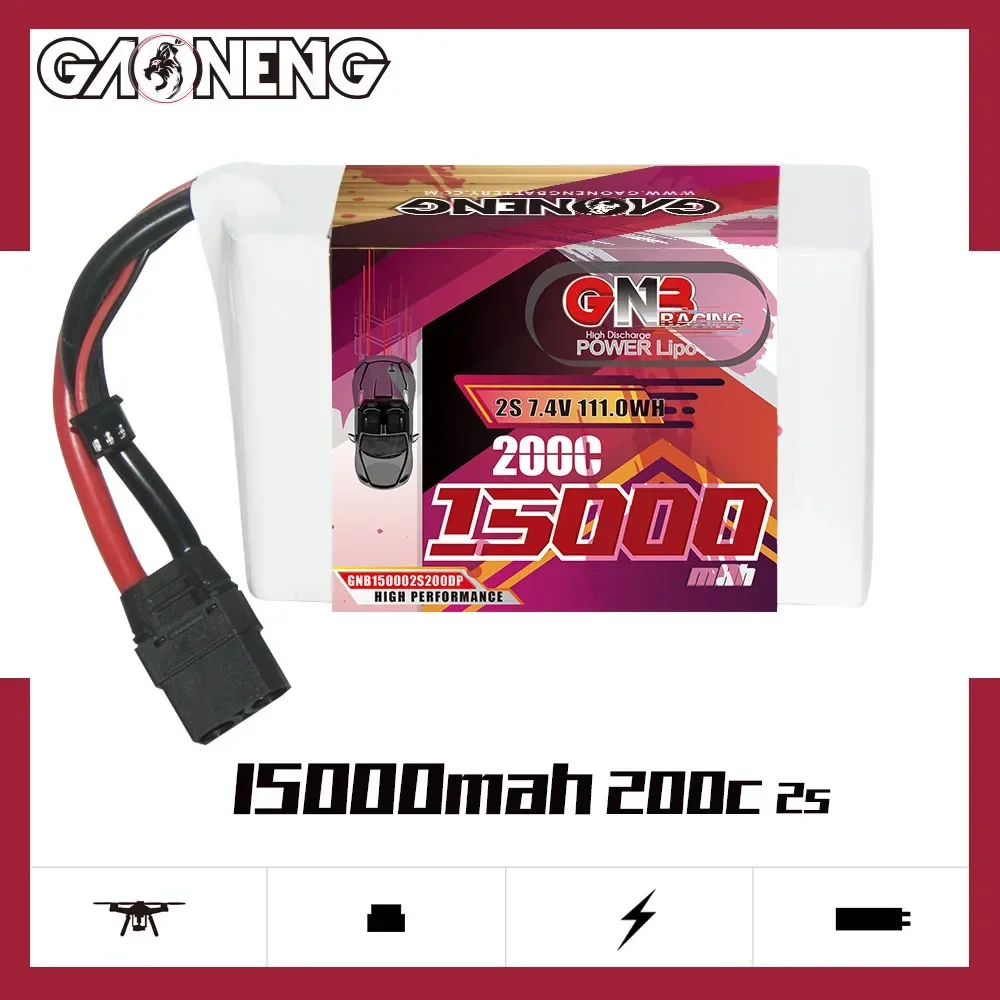 GAONENG GNB 15000mAh 2S 200C 7.4V XT90 RC Drag Racing