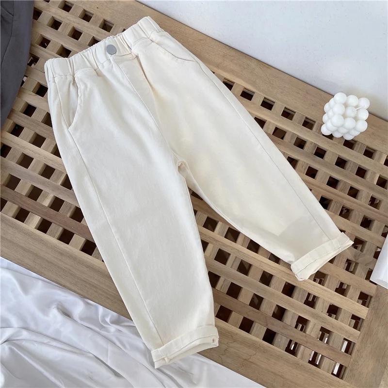 Children Harun Pants Summer New Kids Clothes Boy Girl Fashion Loose Casual Thin Trousers Toddler Solid Elastic Pants 2-8 Years